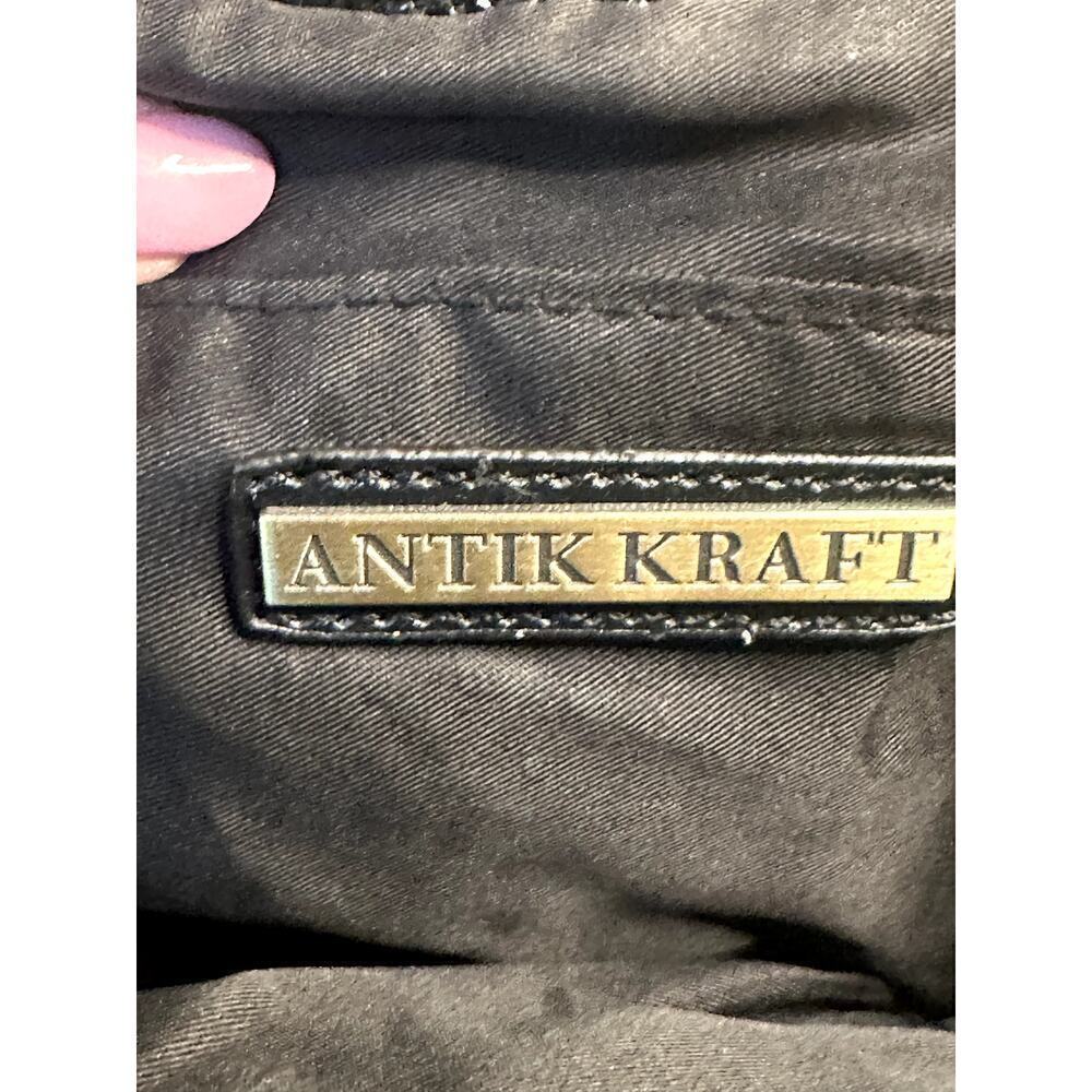 Antik Kraft Black Staw Link Shoulder Detachable Strap Shoulder Bag - Picture 6 of 6